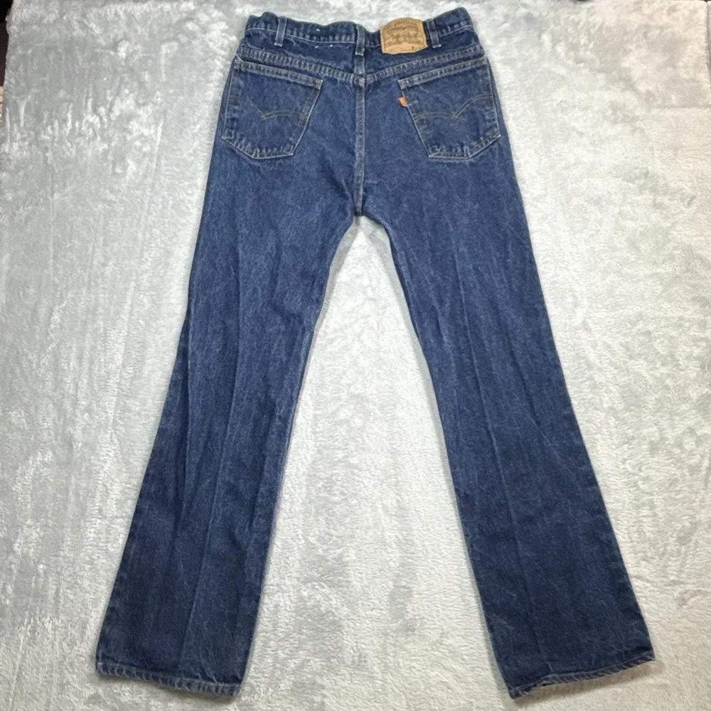 Vintage Levi's 517 Jeans Men 34X32 (Fits 32X31) Blue 20517-0217 Orange Tab